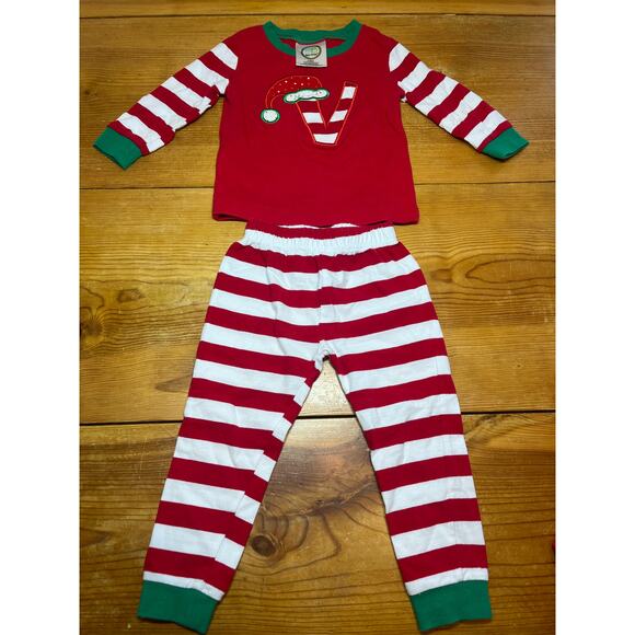 Blanks Boutique Christmas Pajamas Girls Pjs Size 18 Months V Initial - Picture 1 of 5